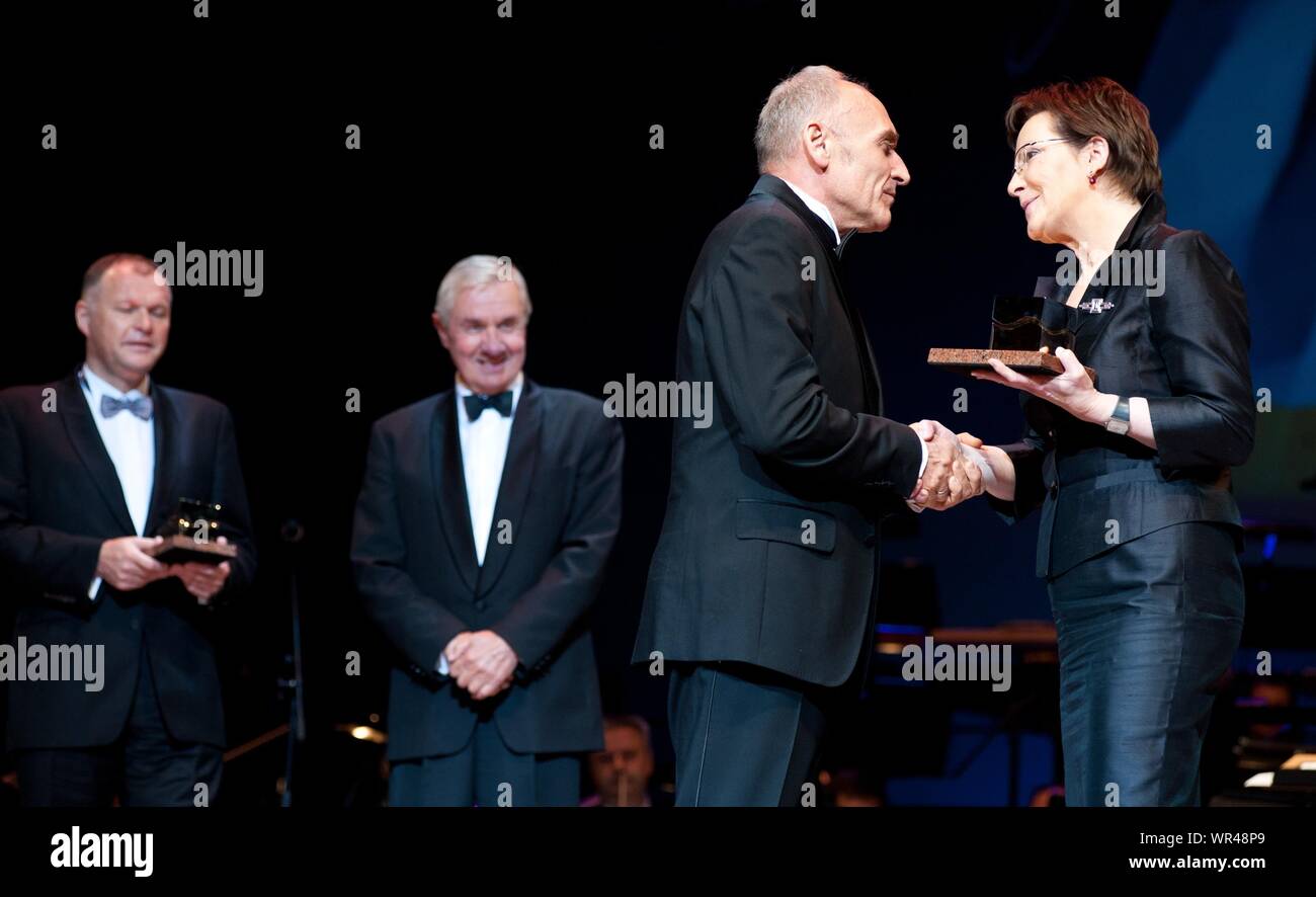 11.06.2012 Warsaw, Poland. `Teraz Polska` gala. Pictured: Ewa Kopacz, Czeslaw Lang Stock Photo